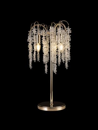Wisteria French Gold Crystal Table Lamps Diyas Designer Table Lamps